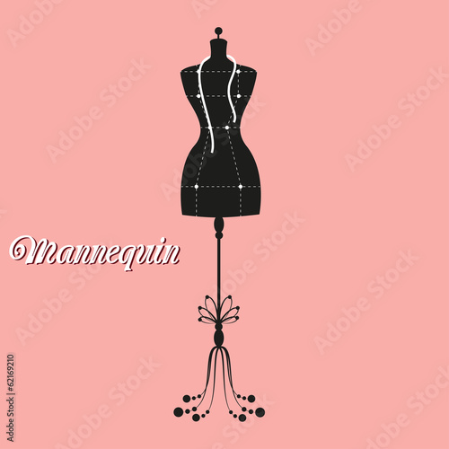 vector vintage tailor's mannequin