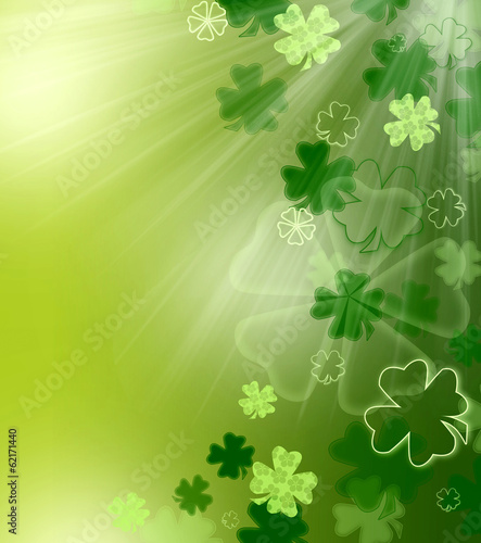 St. Patrick's green abstract background