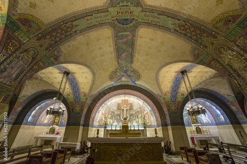 interiors of Sainte-Therese basilica, Lisieux, France