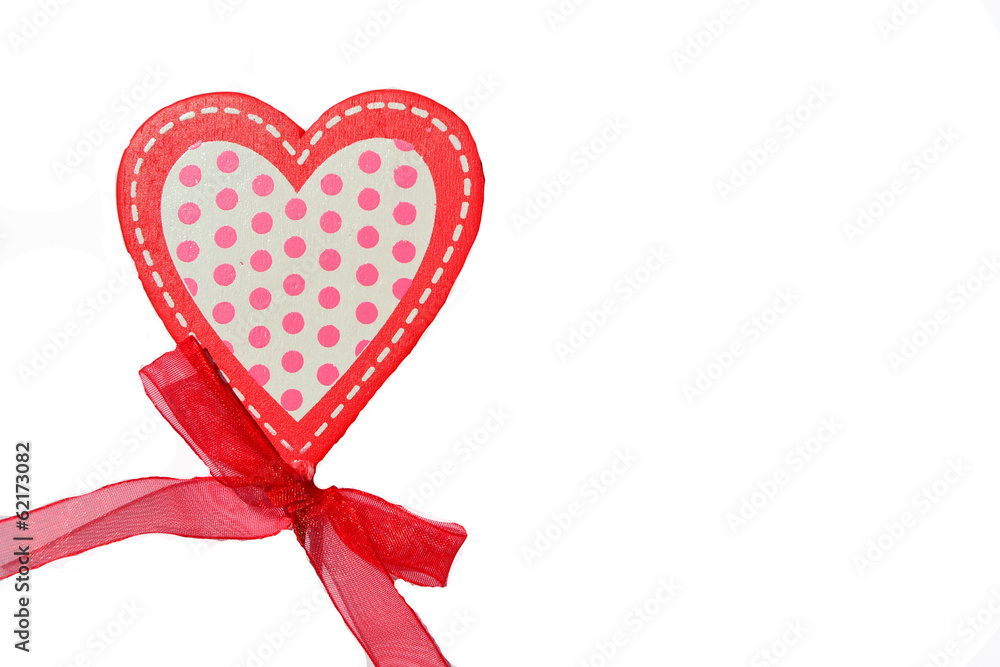 heart with red polka dots