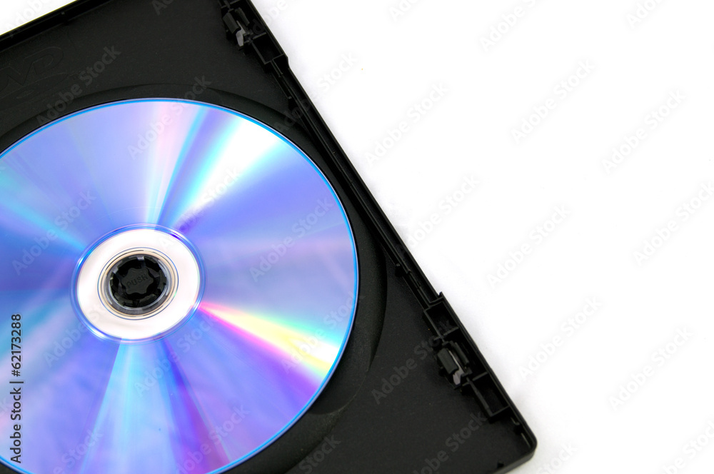 DVD case isolated on white background