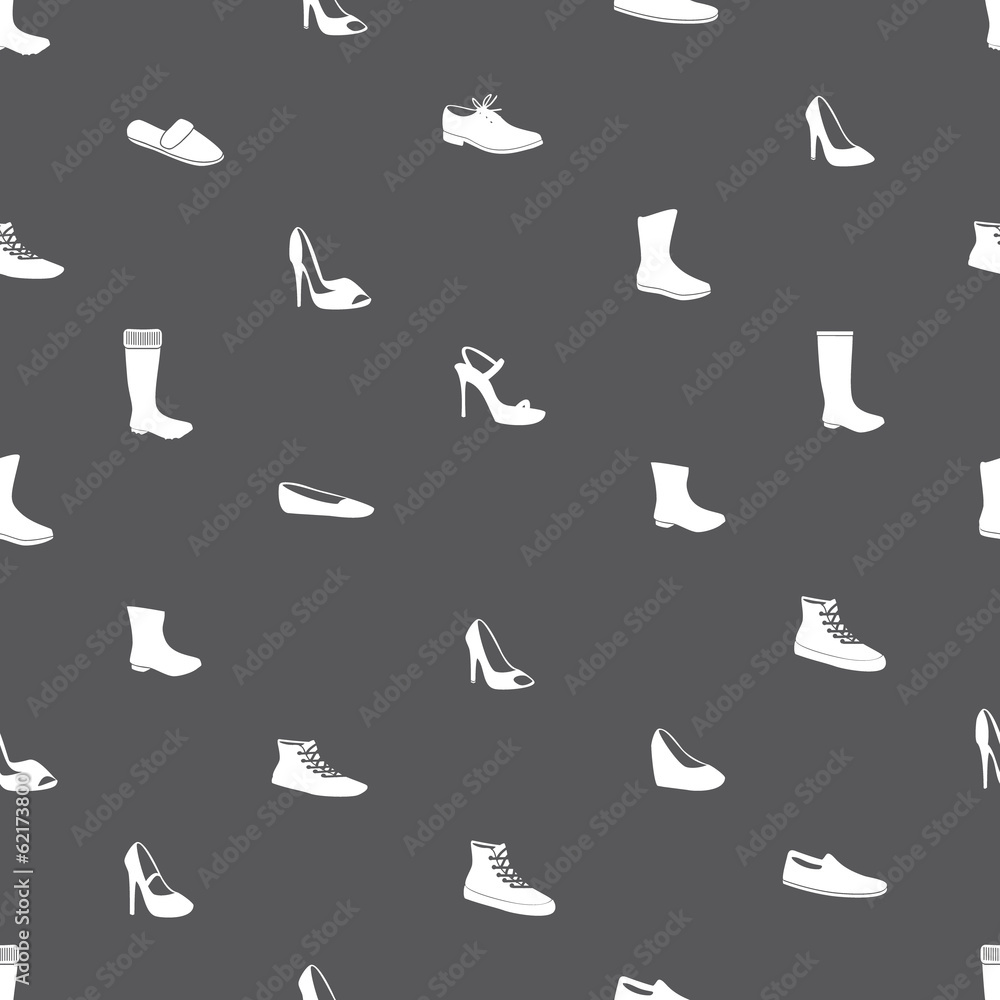 boots and shoes seamless pattern eps10