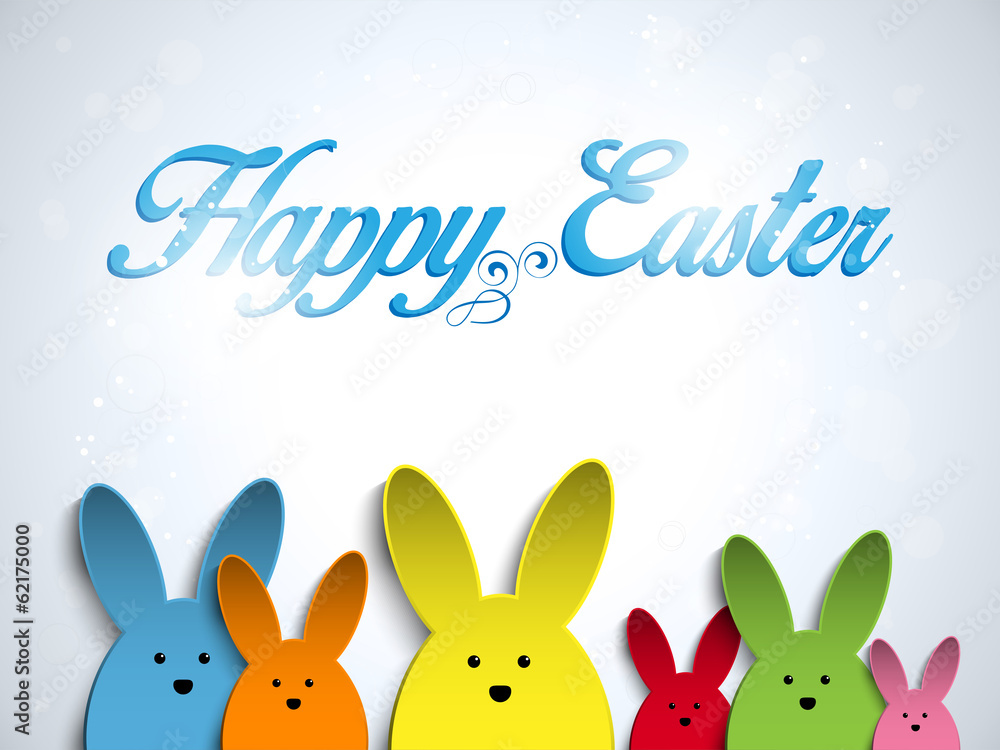 Happy Easter Rabbit Bunny Colors Happy Easter Rabbit Bunny Colors