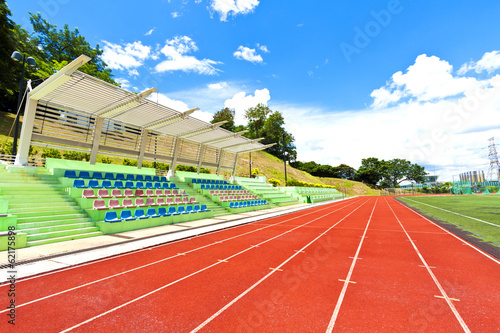 Running track in sports ground