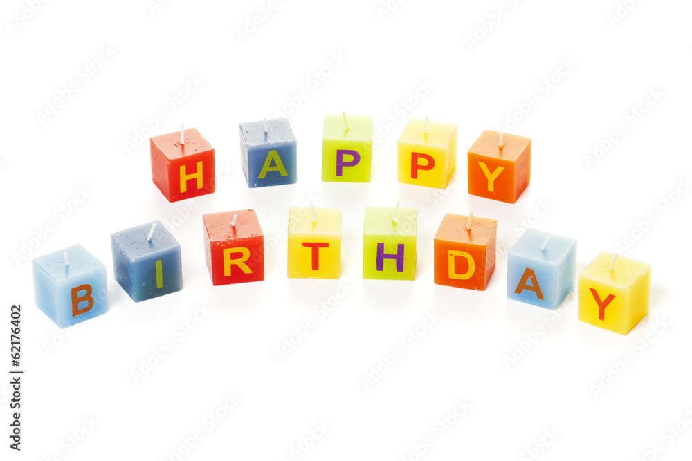 Happy Birthday Candles Isolated Happy Birthday Candles Isolated