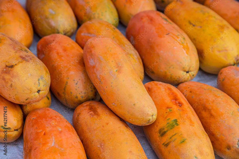 Pile of ripe papaya for sale Pile of ripe papaya for sale