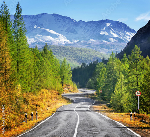 Photography mountain road