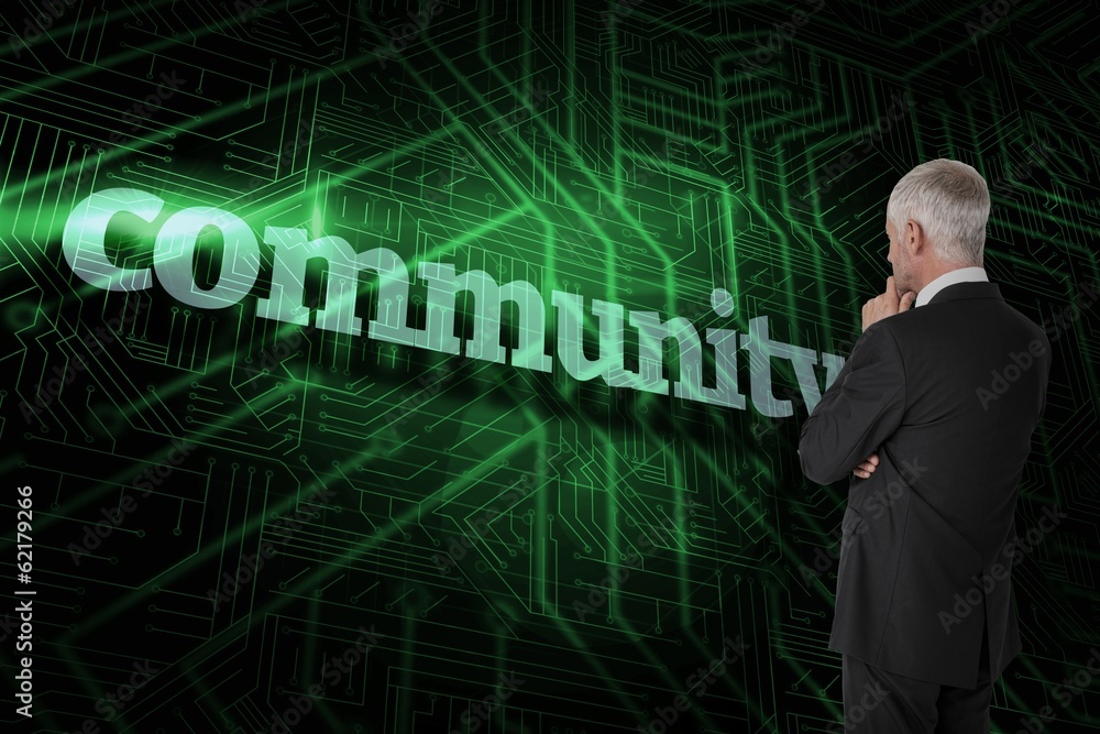 Community against green and black circuit board Community against green and black circuit board