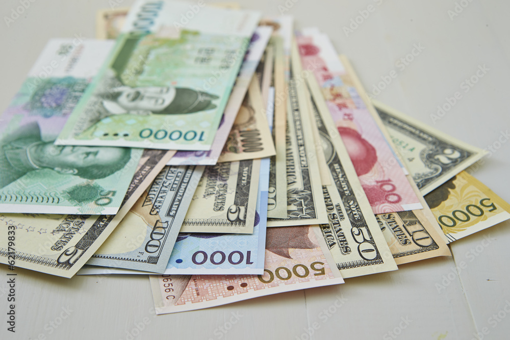 Assorted paper currency