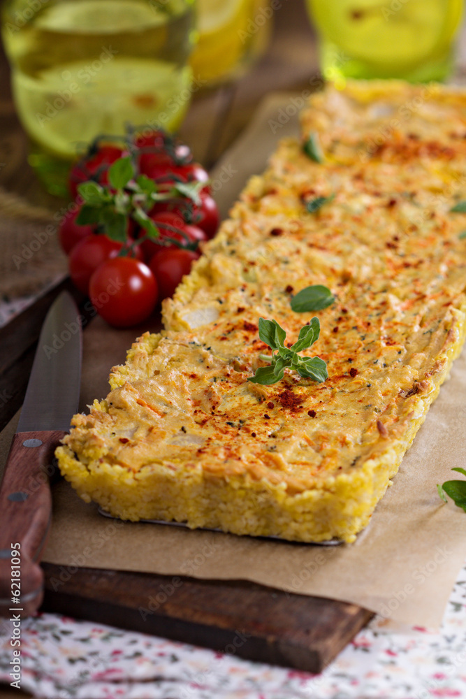 Vegan quiche with tofu Vegan quiche with tofu