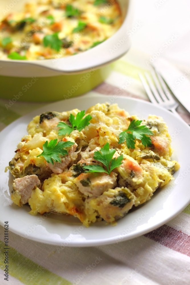Chicken breast and cauliflower casserole Chicken breast and cauliflower casserole
