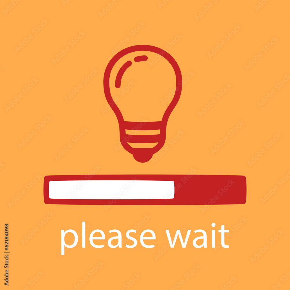 progress bar with a light bulb progress bar with a light bulb