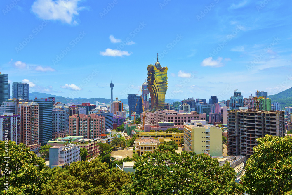 Fototapeta premium Macau downtown buildings