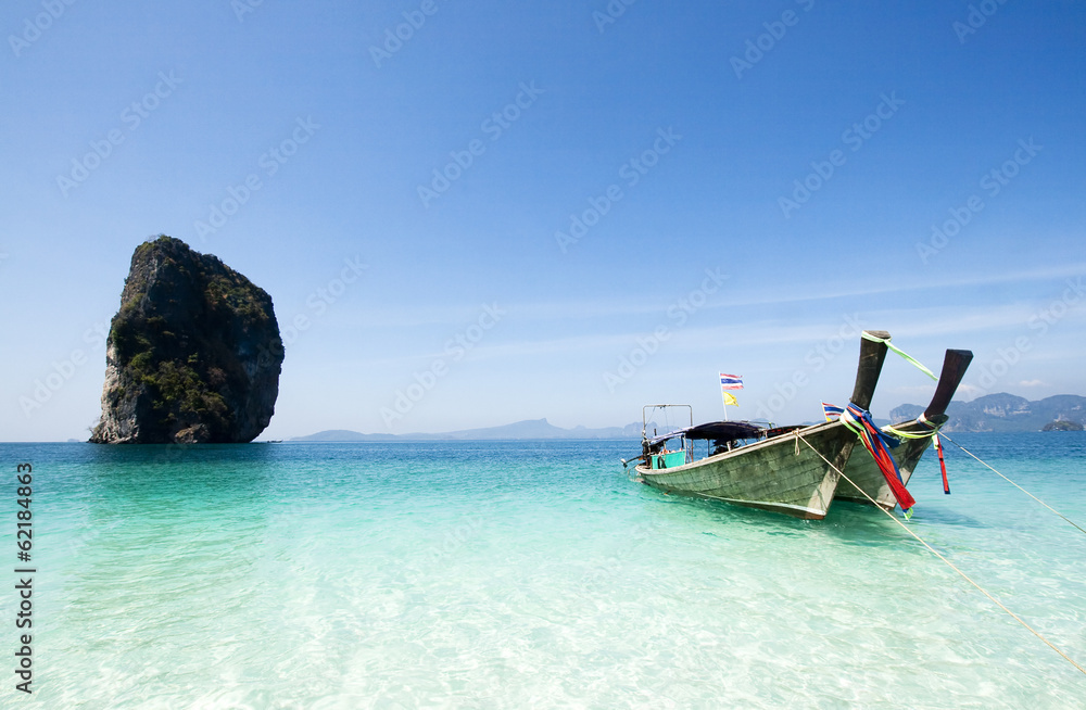 Thailand beach on tropical island. Beautiful travel background Thailand beach on tropical island. Beautiful travel background