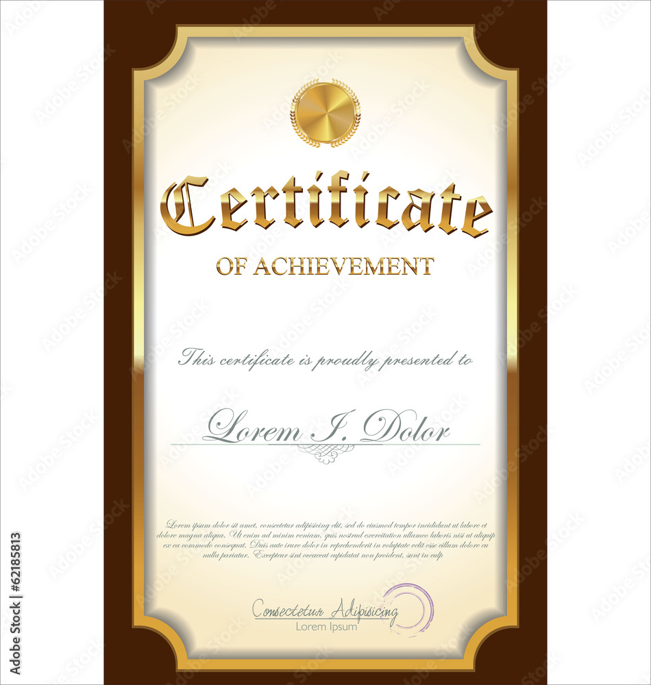 Certificate template Certificate template