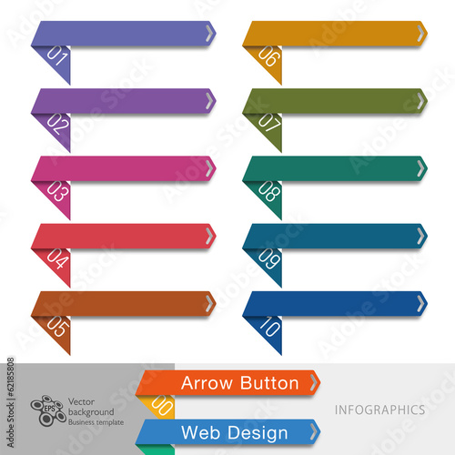 Infographic Vector Arrow Button
