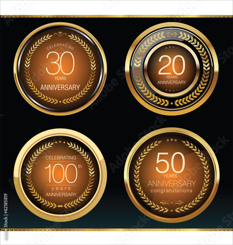 Anniversary golden label