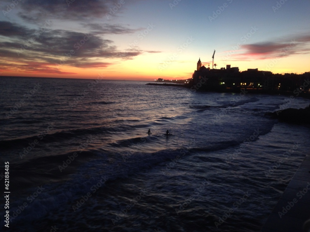 Obraz premium sitges sunset