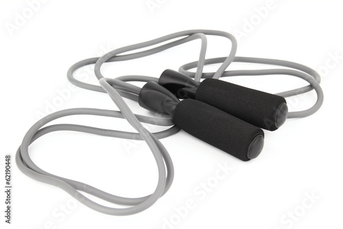 Jumping rope on the white background