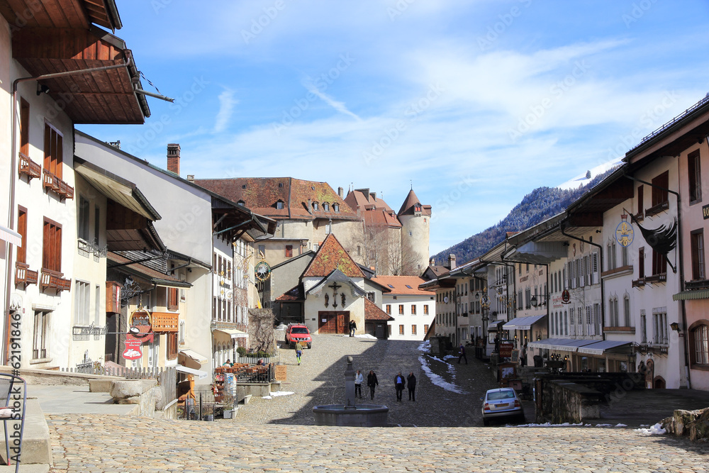 Village de Gruyères en Suisse
