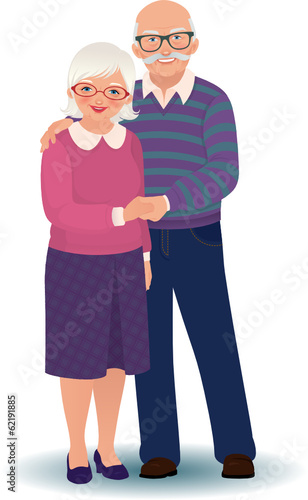 Elderly couple in love