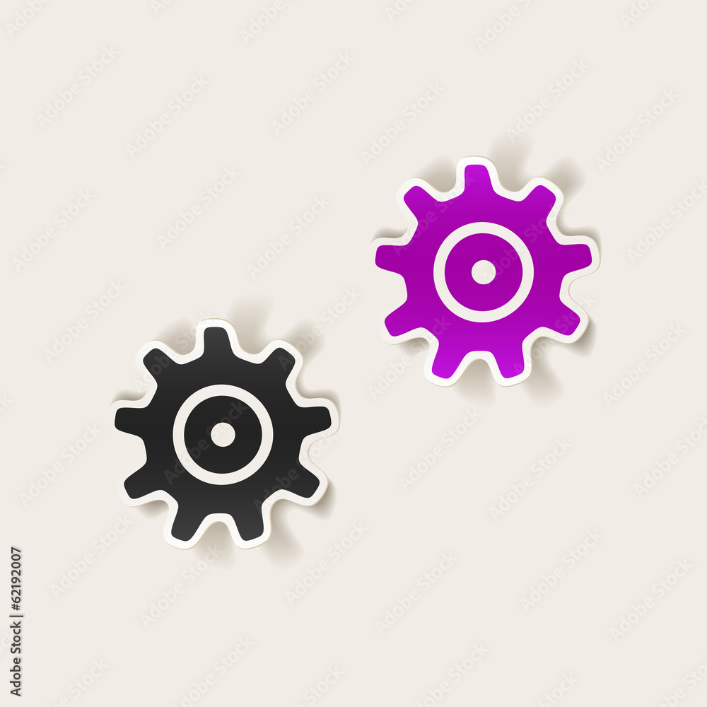 realistic design element: cogwheel realistic design element: cogwheel