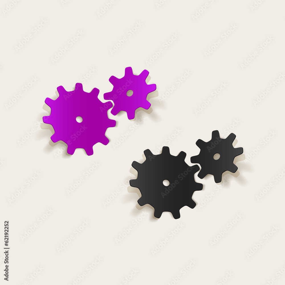 realistic design element: cogwheel realistic design element: cogwheel