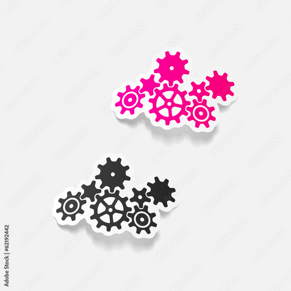 realistic design element: cogwheel realistic design element: cogwheel