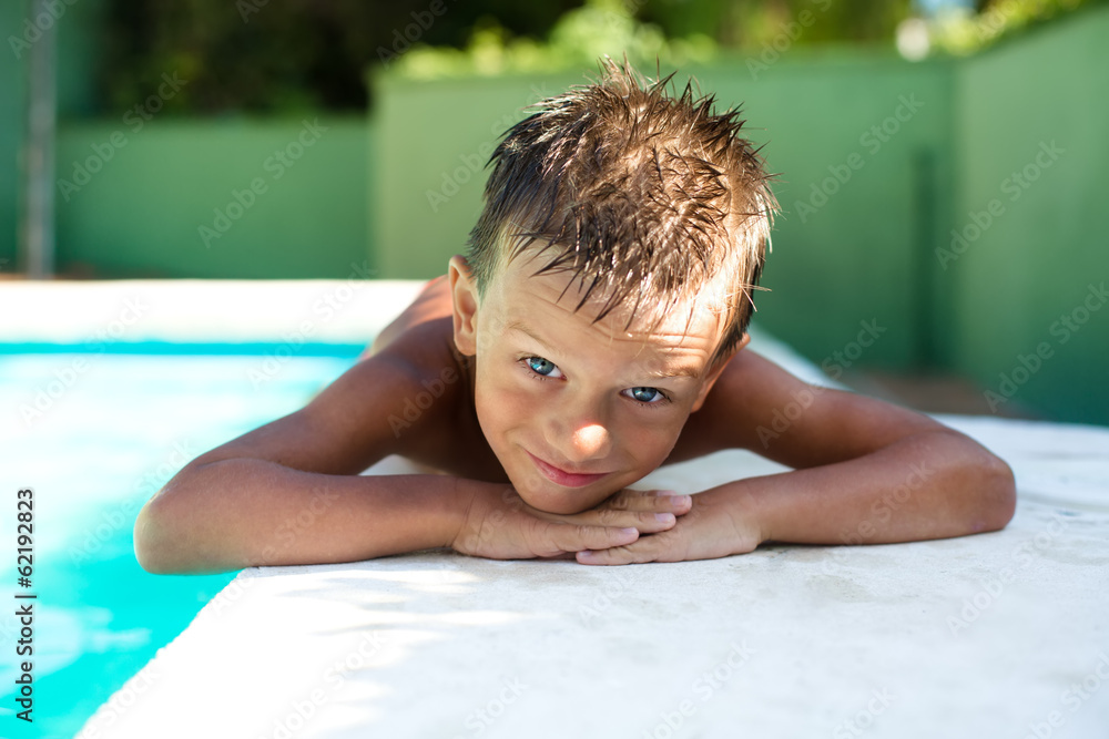 Boy in the waterpool