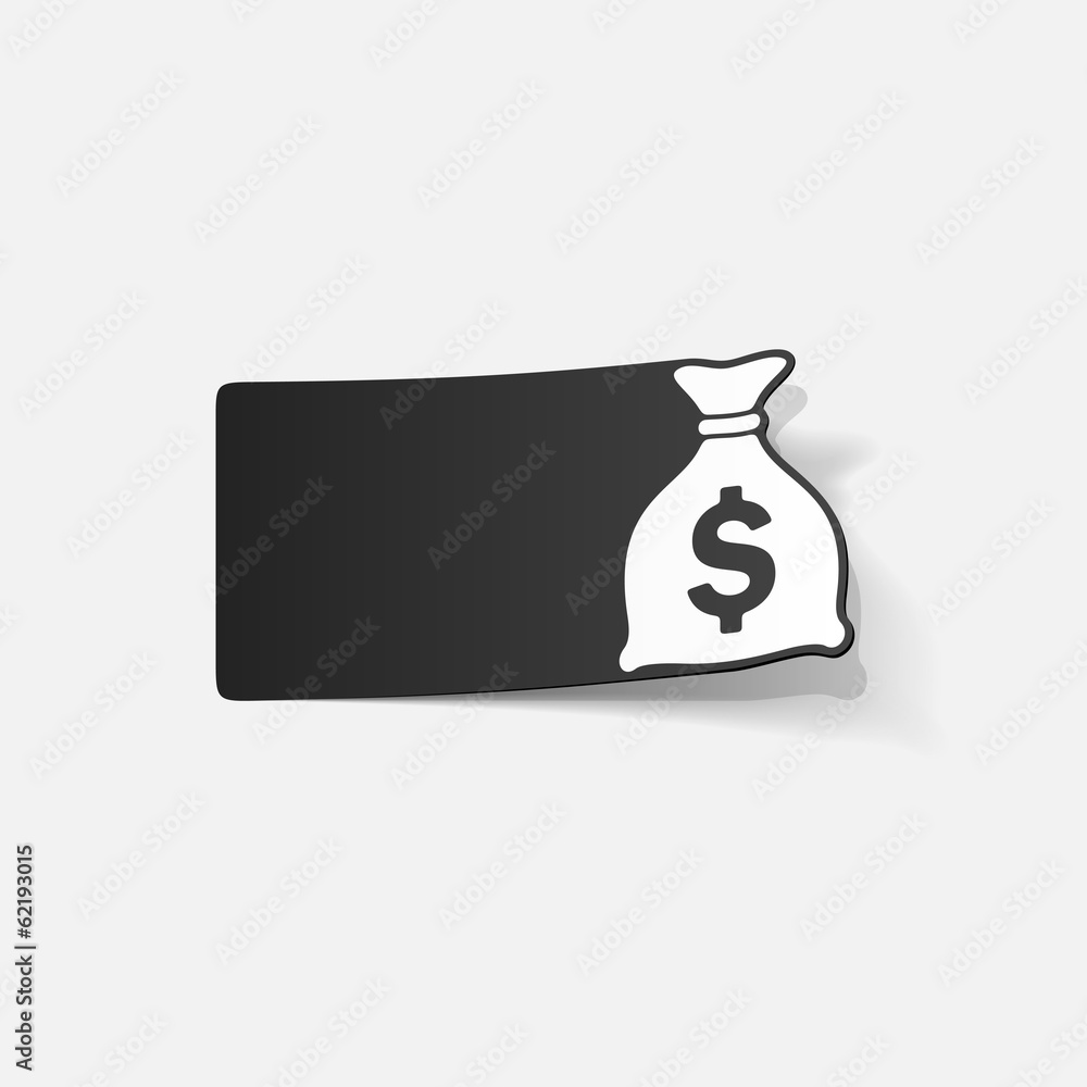 realistic design element: money, sack