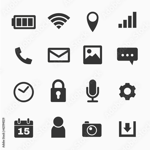 Mobile phone icons
