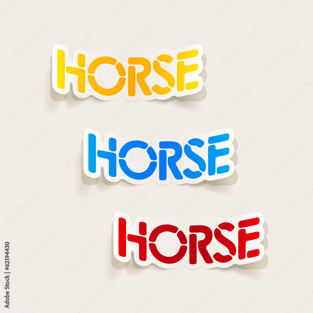 realistic design element: horse realistic design element: horse