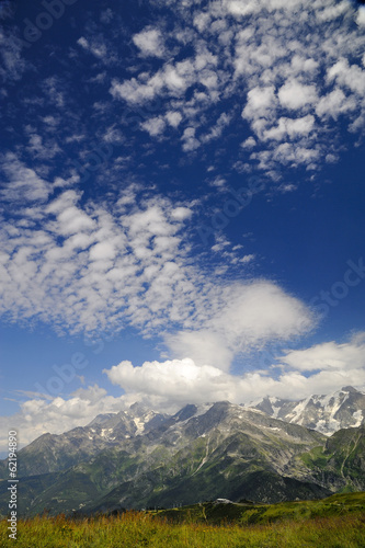 Massif du Mont Blanc depuis le col du Joly
