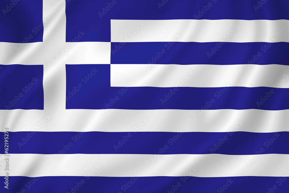 Greece flag - obrazy, fototapety, plakaty 