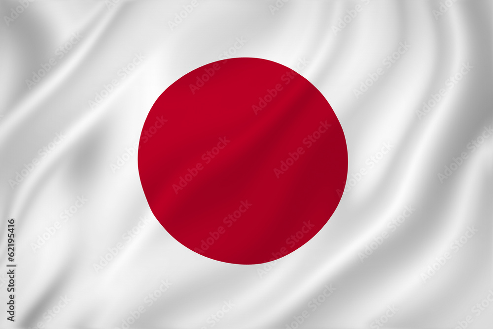 Japan flag - obrazy, fototapety, plakaty 