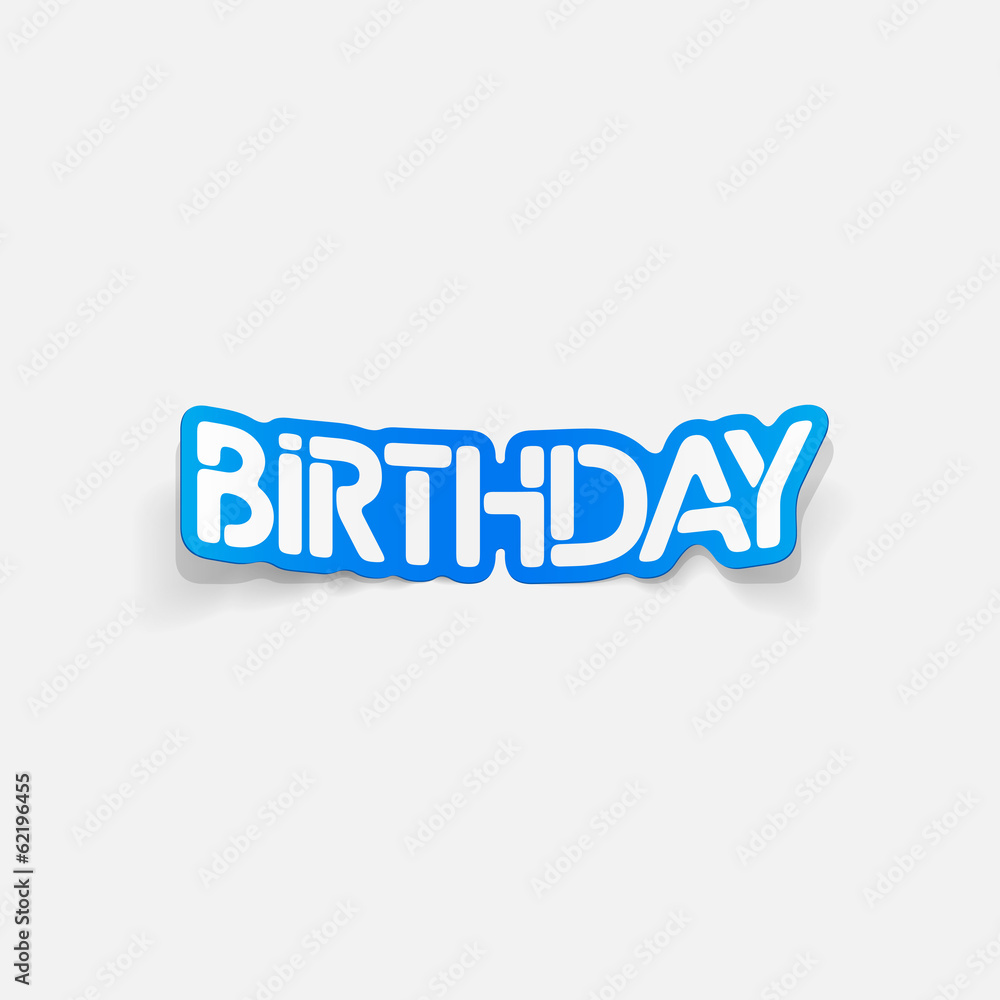 realistic design element: birthday