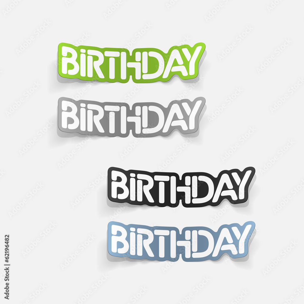 realistic design element: birthday realistic design element: birthday
