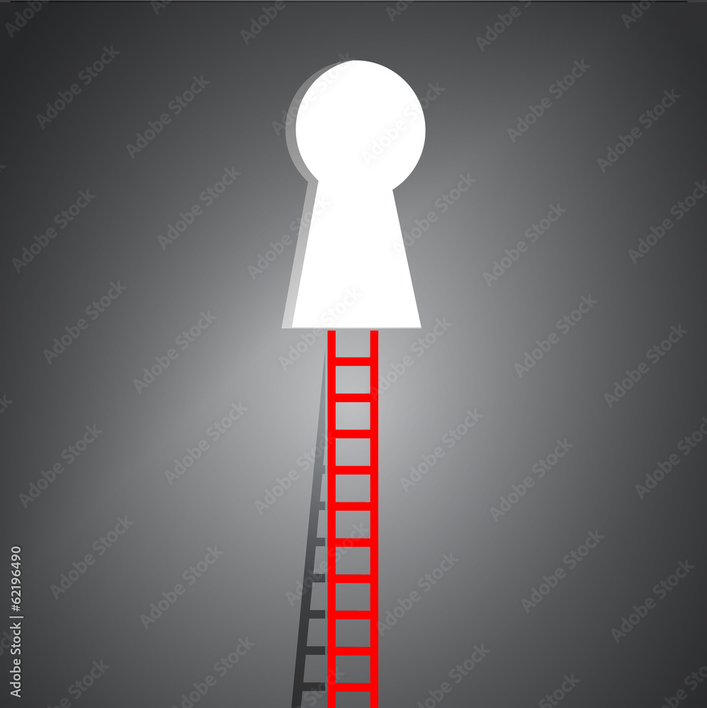 ladder to key hole illustration design ladder to key hole illustration design
