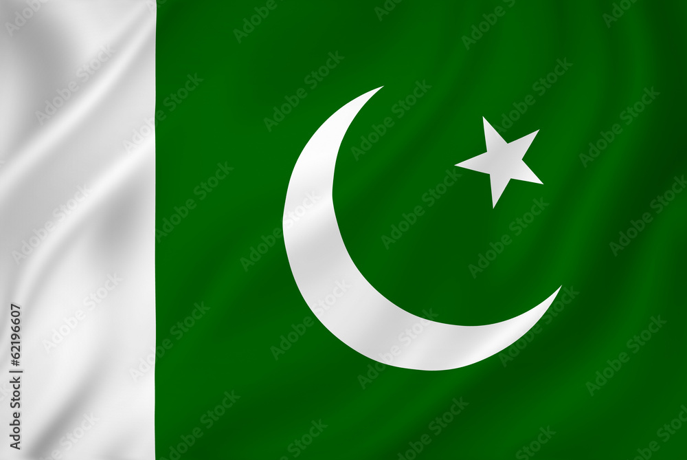 Pakistan flag - obrazy, fototapety, plakaty 