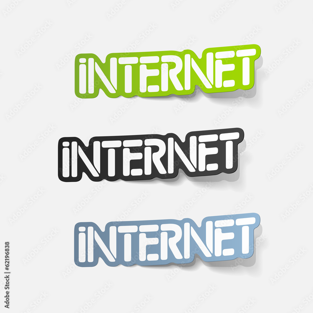 realistic design element: internet