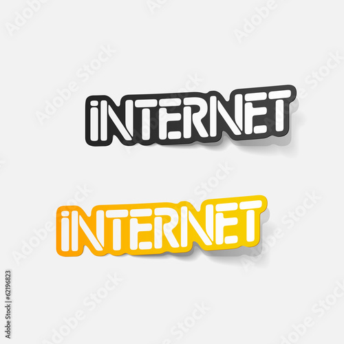 realistic design element: internet