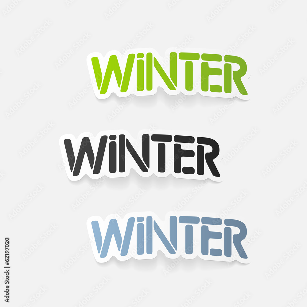 realistic design element: winter