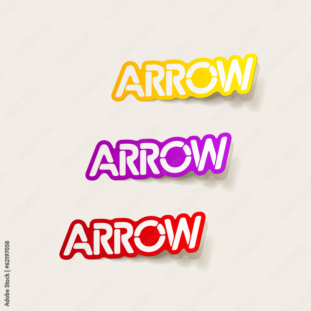 realistic design element: arrow