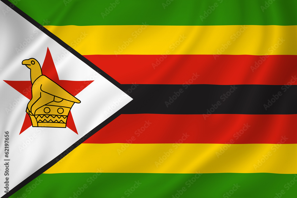 Zimbabwe flag - obrazy, fototapety, plakaty 