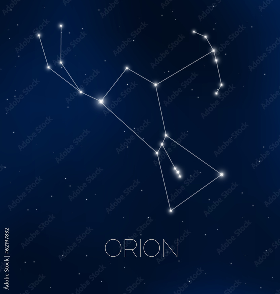 Orion constellation in night sky Orion constellation in night sky