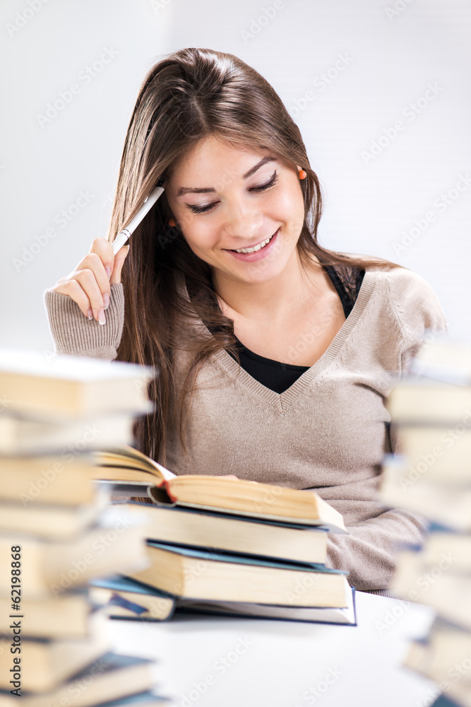 Student girl learning Student girl learning