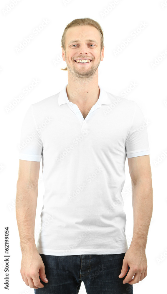 Handsome young man isolated on white Handsome young man isolated on white