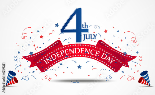 Independence day celebration with confetti