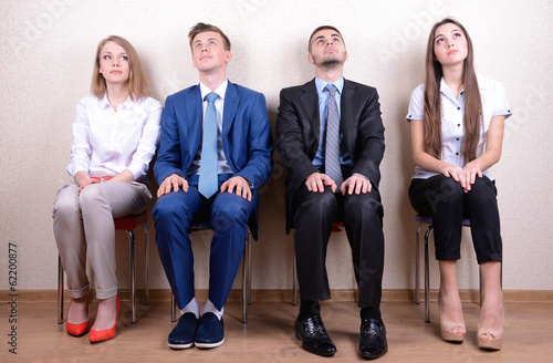 Business people waiting for...