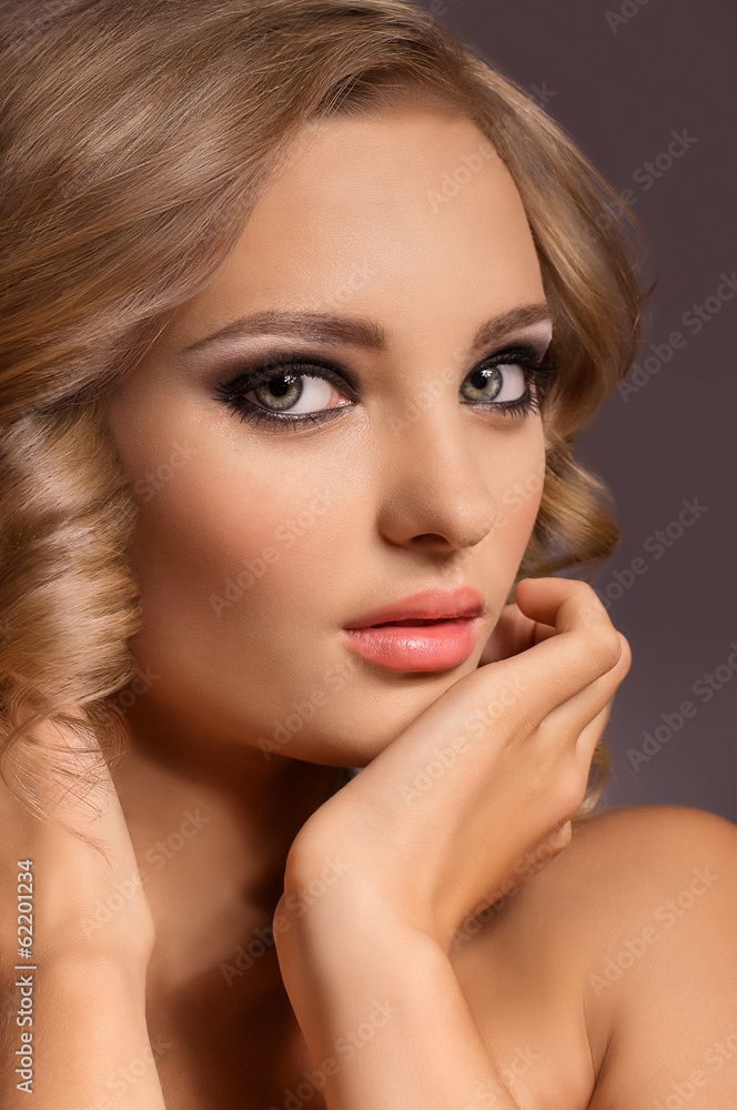 Portrait of beautiful young woman with makeup Portrait of beautiful young woman with makeup